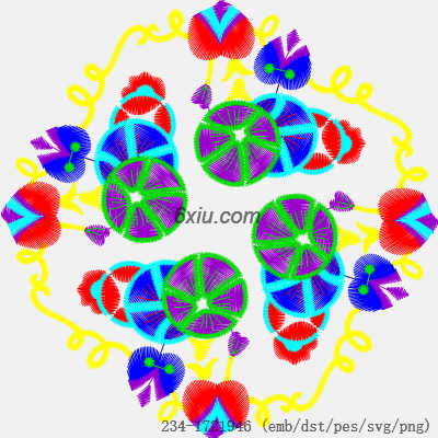 svg矢量绣花图下载
