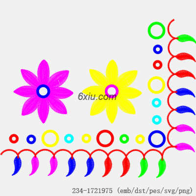 svg矢量绣花图下载