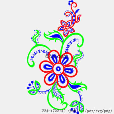 svg矢量绣花图下载