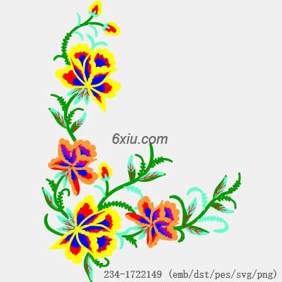 svg矢量绣花图下载