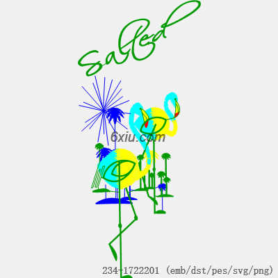 svg矢量绣花图下载