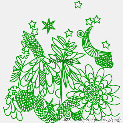 svg矢量绣花图下载