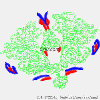 svg矢量绣花图下载