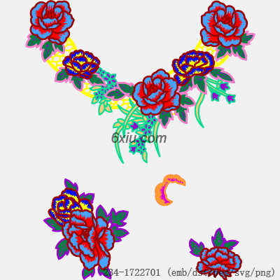 svg矢量绣花图下载