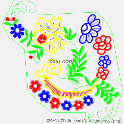 svg矢量绣花图下载
