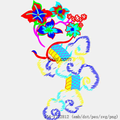 svg矢量绣花图下载