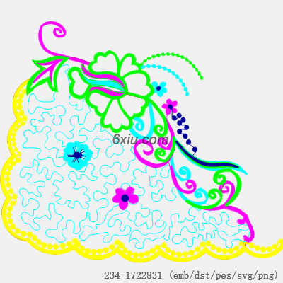 svg矢量绣花图下载