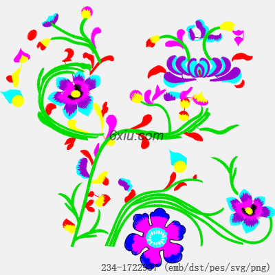 svg矢量绣花图下载