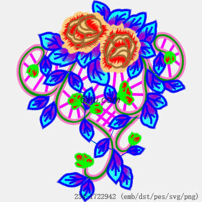 svg矢量绣花图下载