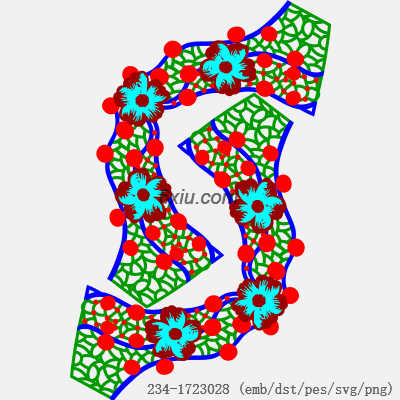 svg矢量绣花图下载