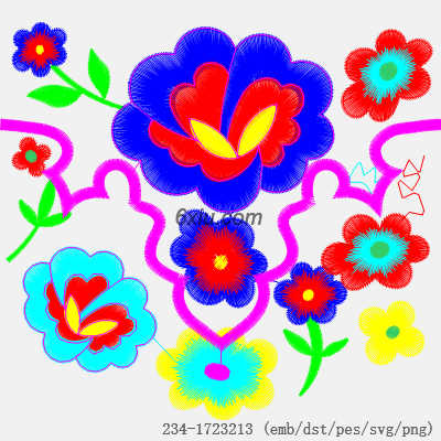 svg矢量绣花图下载
