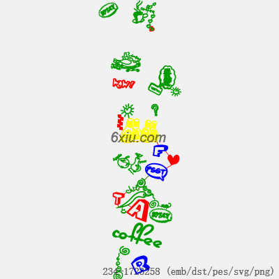 svg矢量绣花图下载
