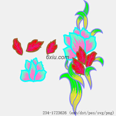 svg矢量绣花图下载