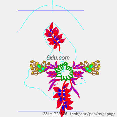 svg矢量绣花图下载