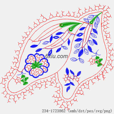 svg矢量绣花图下载