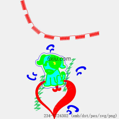 svg矢量绣花图下载