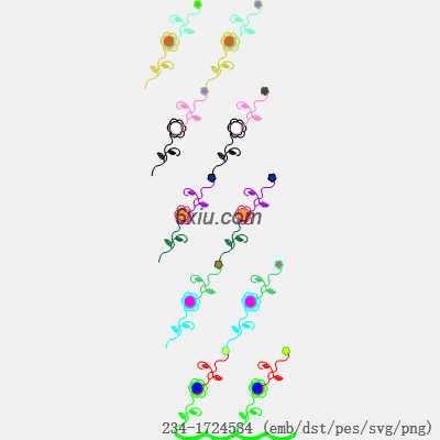 svg矢量绣花图下载
