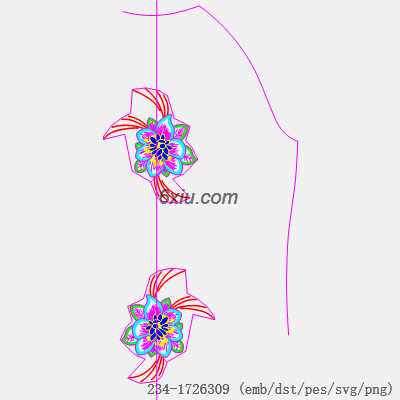 svg矢量绣花图下载