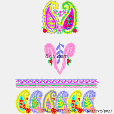 svg矢量绣花图下载