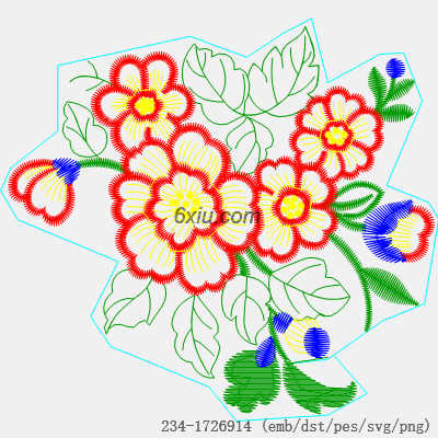 svg矢量绣花图下载