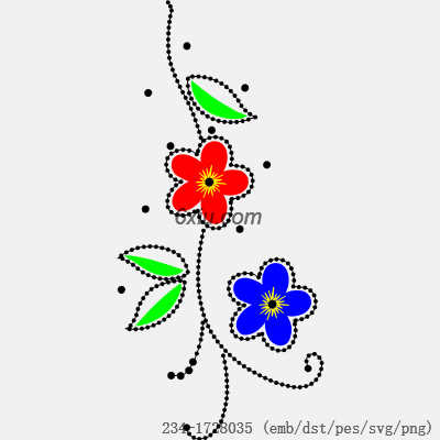svg矢量绣花图下载
