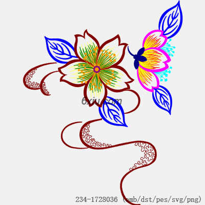 svg矢量绣花图下载