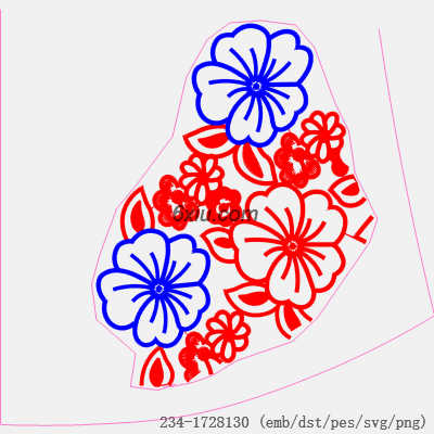 svg矢量绣花图下载