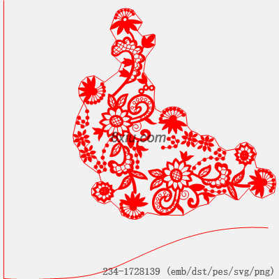 svg矢量绣花图下载