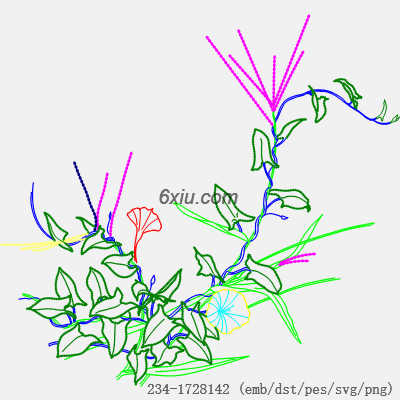 svg矢量绣花图下载