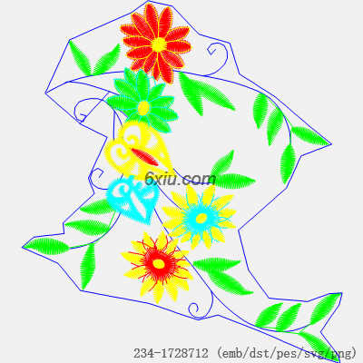 svg矢量绣花图下载
