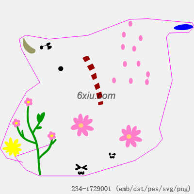 svg矢量绣花图下载