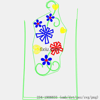 svg矢量绣花图下载