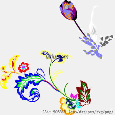 svg矢量绣花图下载