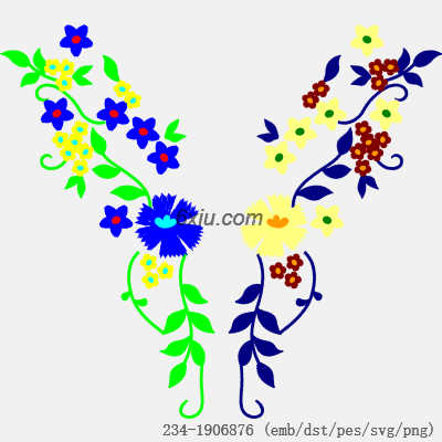 svg矢量绣花图下载