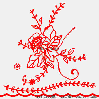 svg矢量绣花图下载