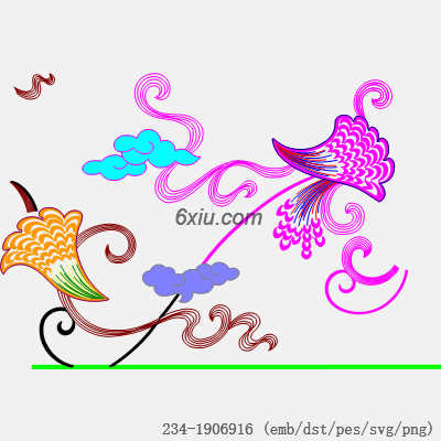 svg矢量绣花图下载