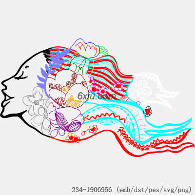 svg矢量绣花图下载