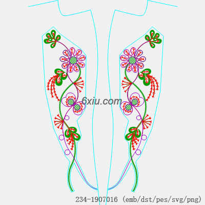 svg矢量绣花图下载