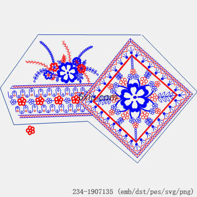 svg矢量绣花图下载
