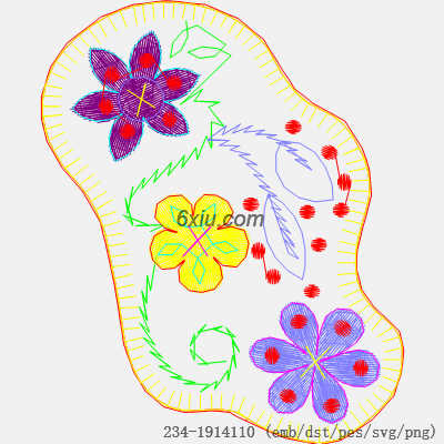 svg矢量绣花图下载