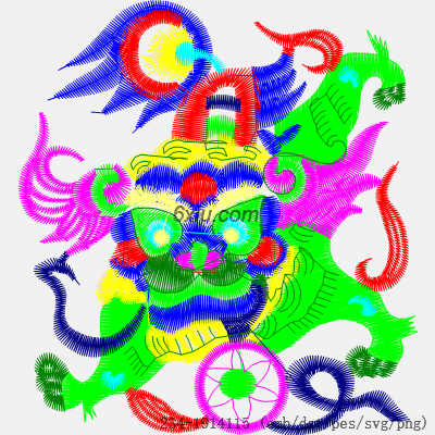 svg矢量绣花图下载