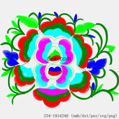svg矢量绣花图下载