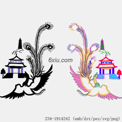 svg矢量绣花图下载