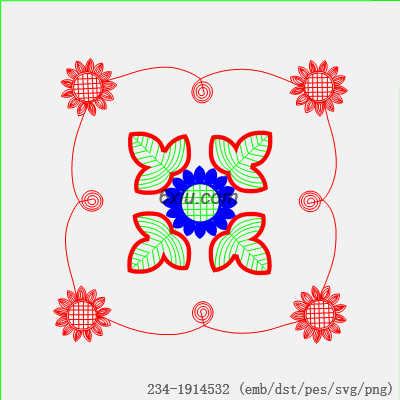 svg矢量绣花图下载