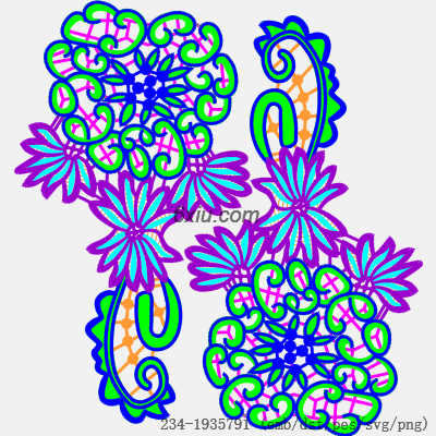 svg矢量绣花图下载