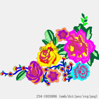 svg矢量绣花图下载