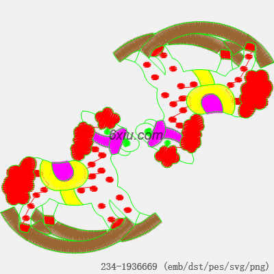 svg矢量绣花图下载