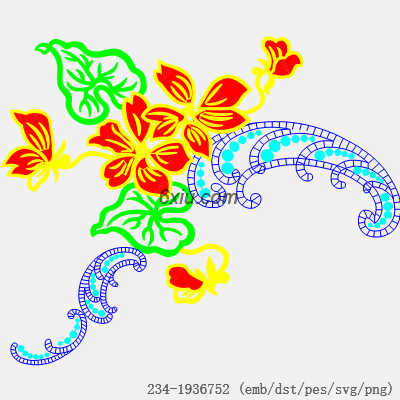 svg矢量绣花图下载