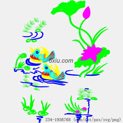 svg矢量绣花图下载