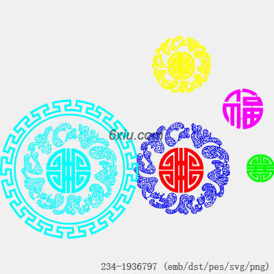 svg矢量绣花图下载